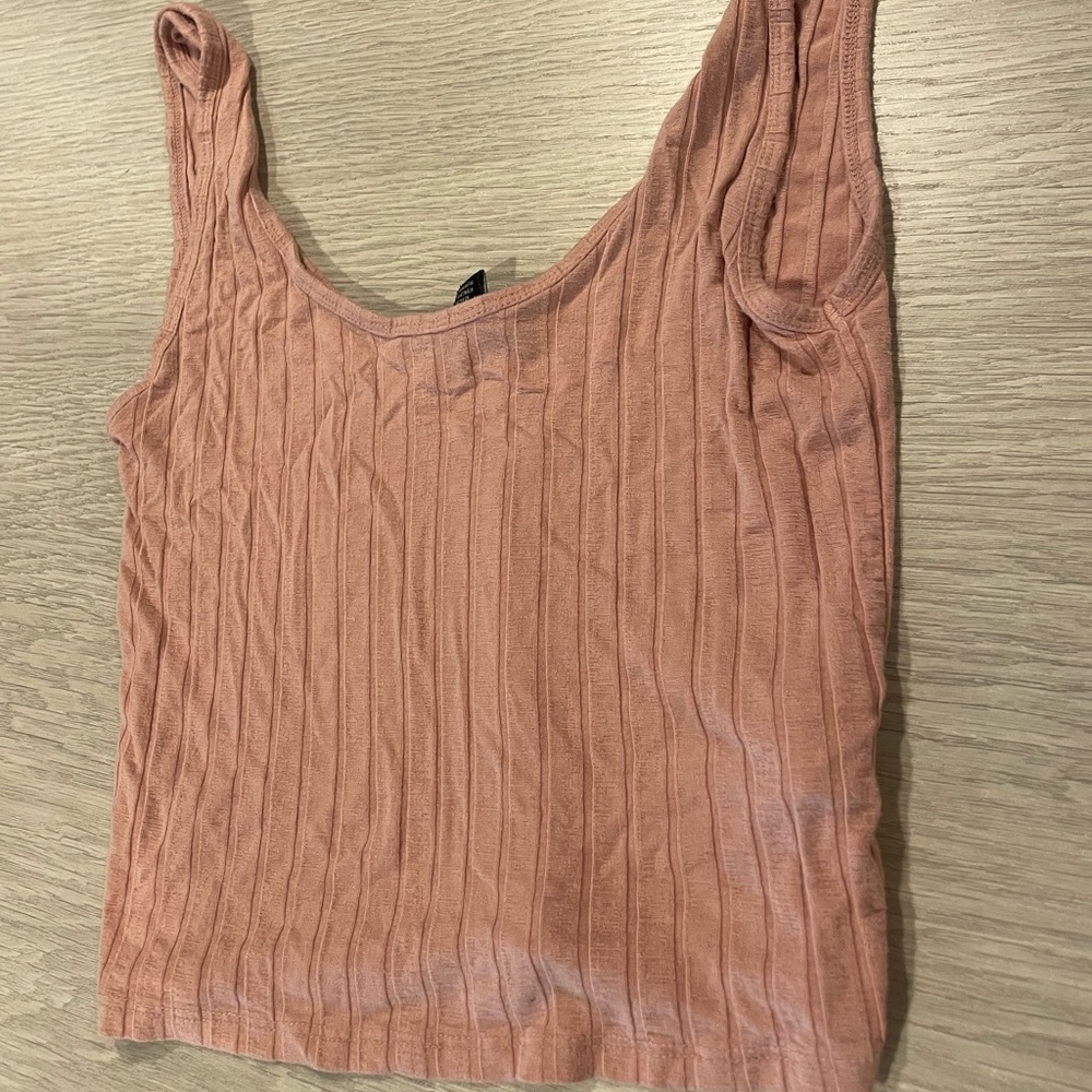 Tea pink crop tank top
